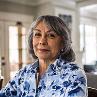 photo of an elderly woman, profile photo